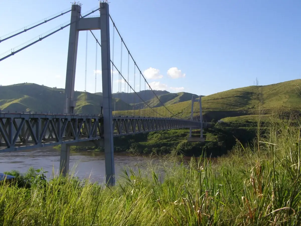 Pont du Maréchal à Matadi, pont suspendu sur le fleuve Congo